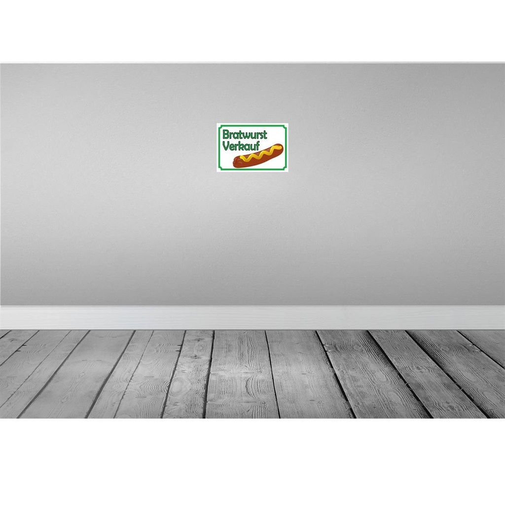 [LA-114951-H] Holzschild 20x30 cm Bratwurst Verkauf Restaurant Essen Trinken Bild 2