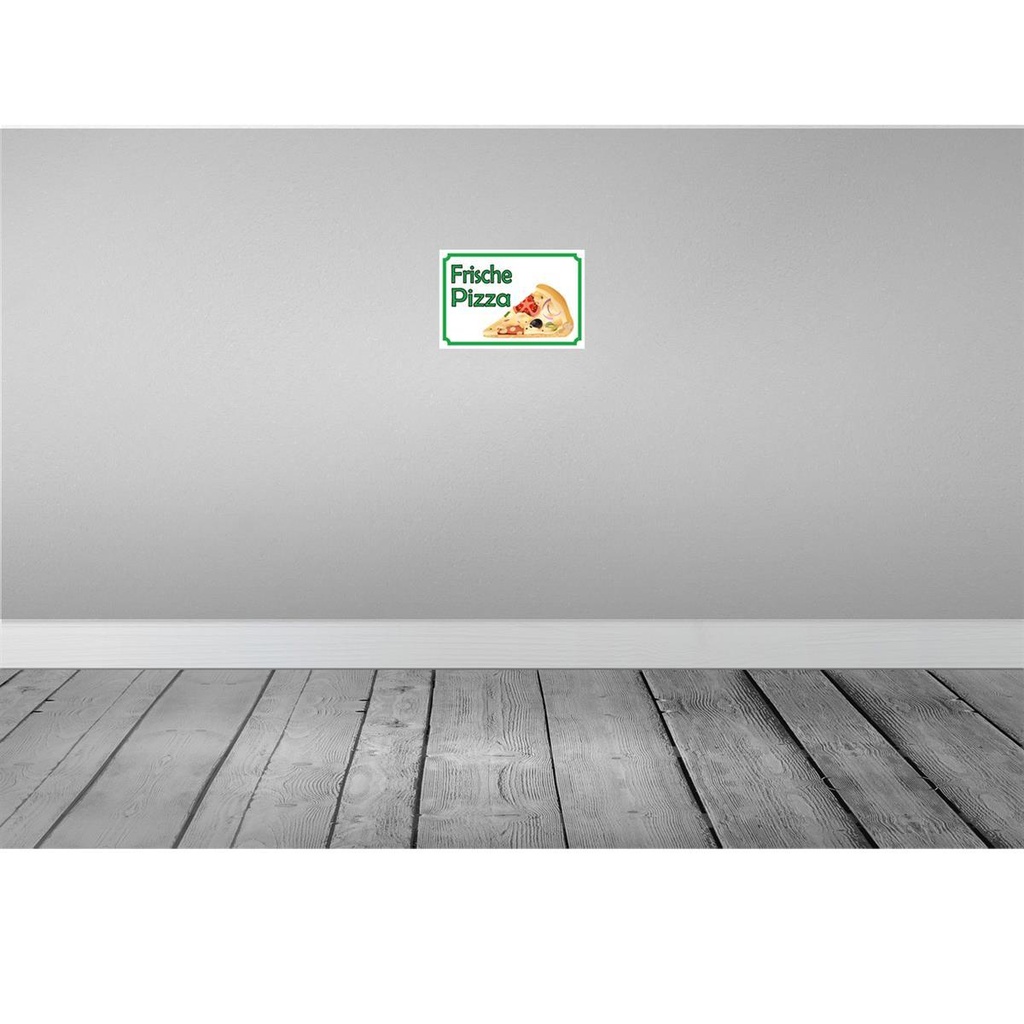 [LA-114952-H] Holzschild 20x30 cm frische Pizza Verkauf Essen Trinken Bild 2