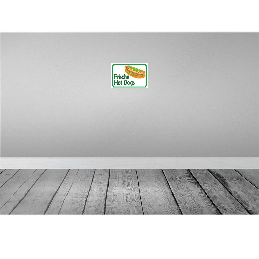 [LA-114955-2030] Blechschild 20x30 cm frische Hot Dogs Restaurant Essen Trinken Bild 2