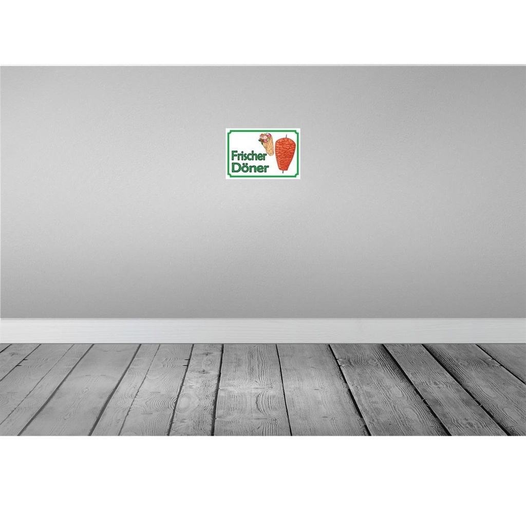 [LA-114956-2030] Blechschild 20x30 cm frischer Döner Restaurant Essen Trinken Bild 2