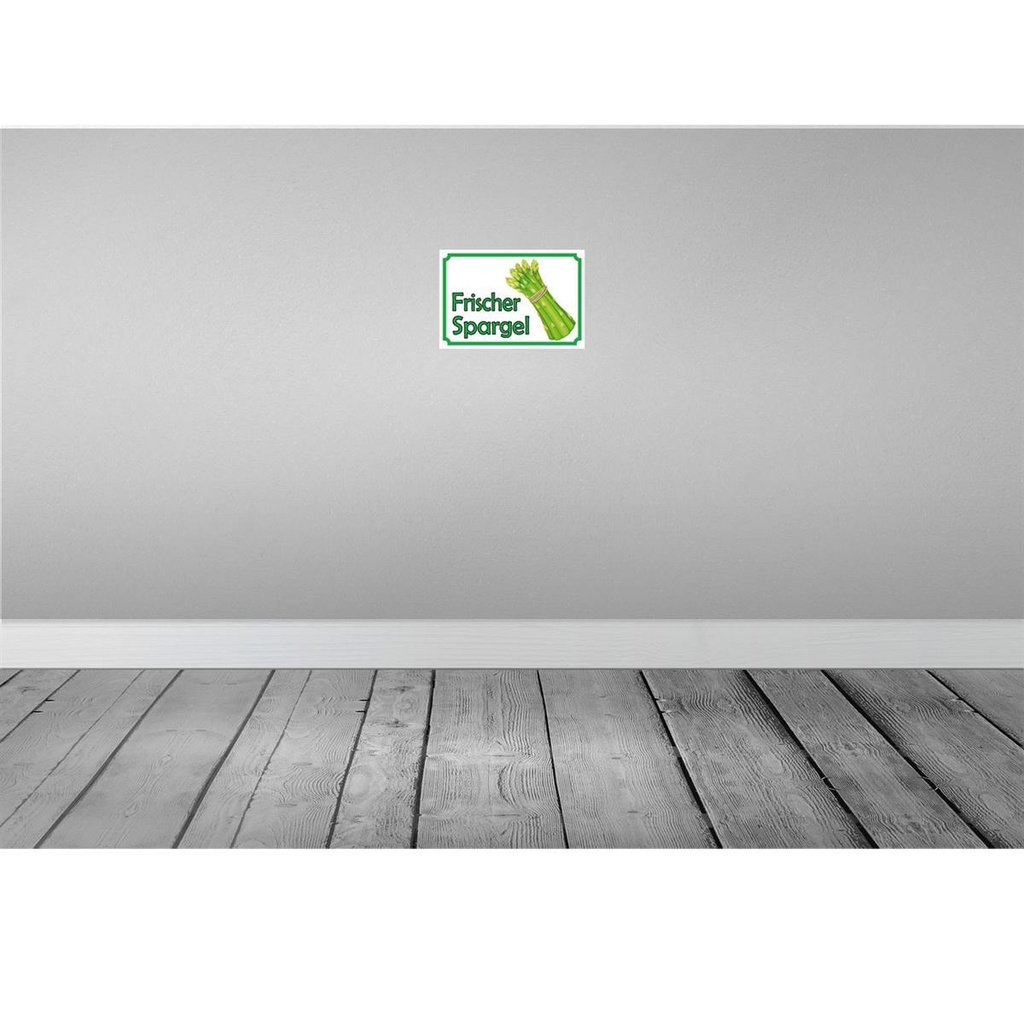 [LA-114960-2030] Blechschild 20x30 cm frischer Spargel Restaurant Essen Trinken Bild 2