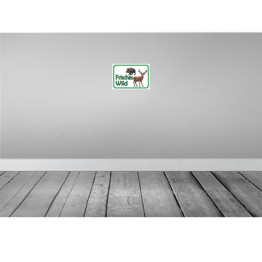 [LA-114961-2030] Blechschild 20x30 cm frisches Wild Wildfleisch Tier Haustier Wildtier Bild 2