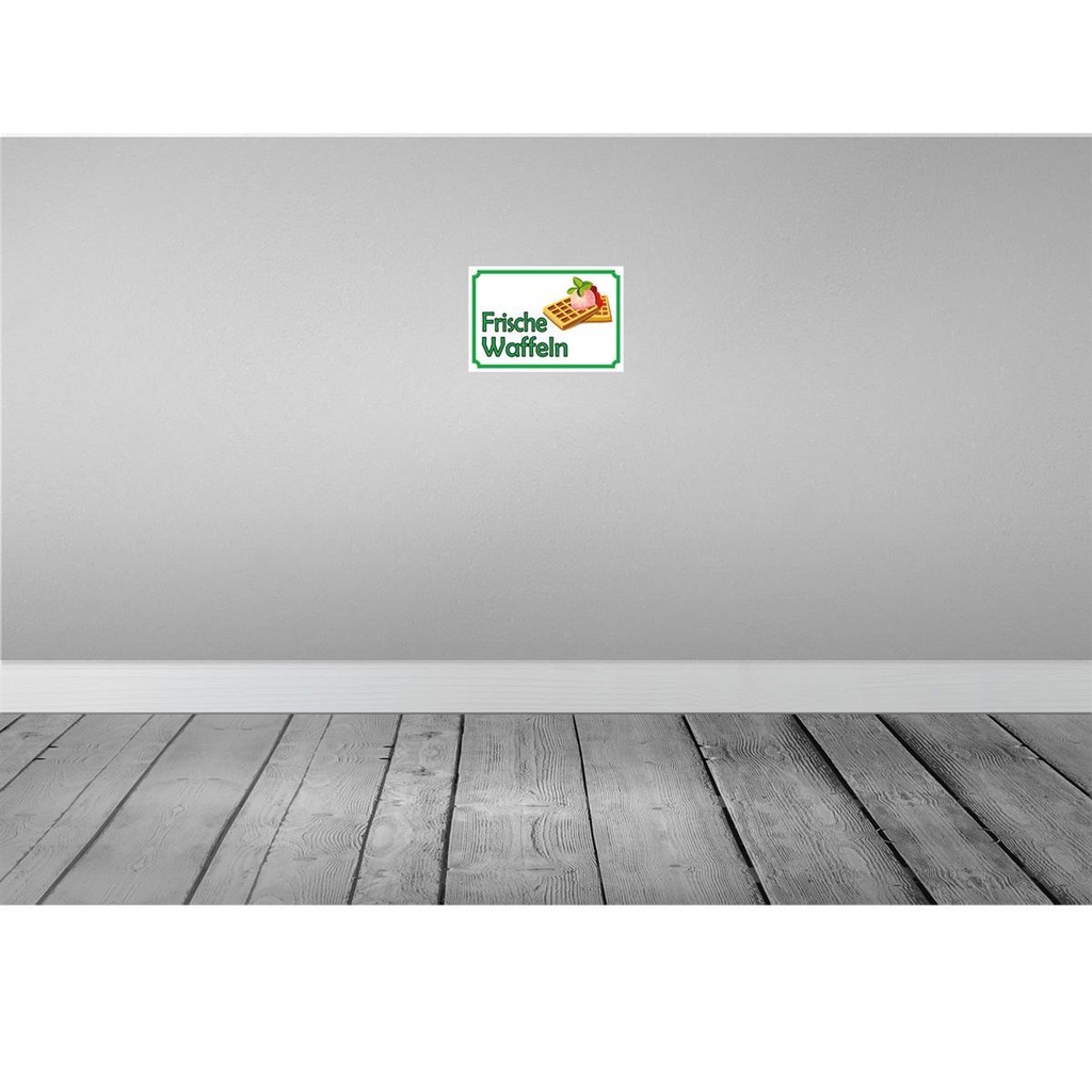 [LA-114962-H] Holzschild 20x30 cm frische Waffeln Verkauf England Bild 2