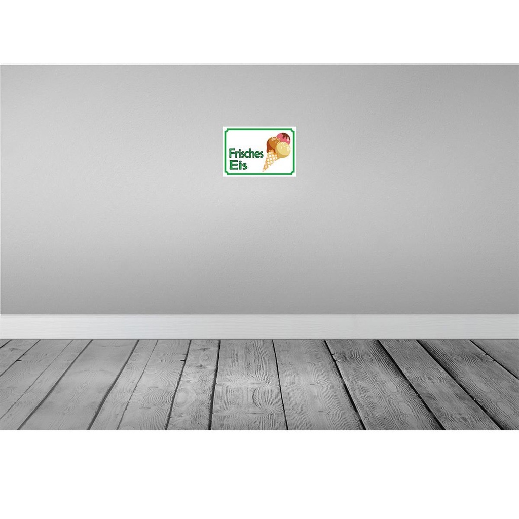 [LA-114963-H] Holzschild 20x30 cm frisches Eis Verkauf Warnschild Hinweisschild Bild 2