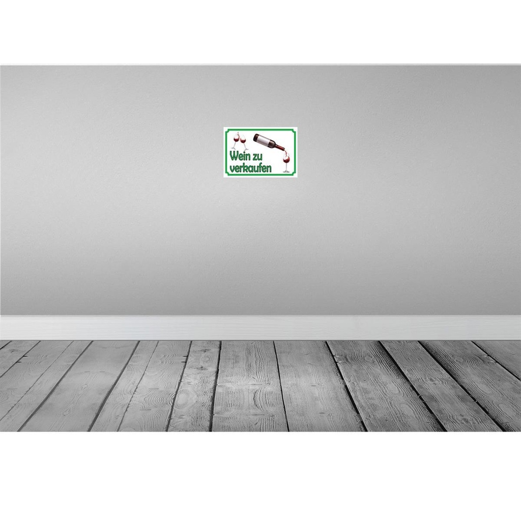 [LA-114968-H] Holzschild 20x30 cm Wein zu verkaufen Alkohol Essen Trinken Bild 2