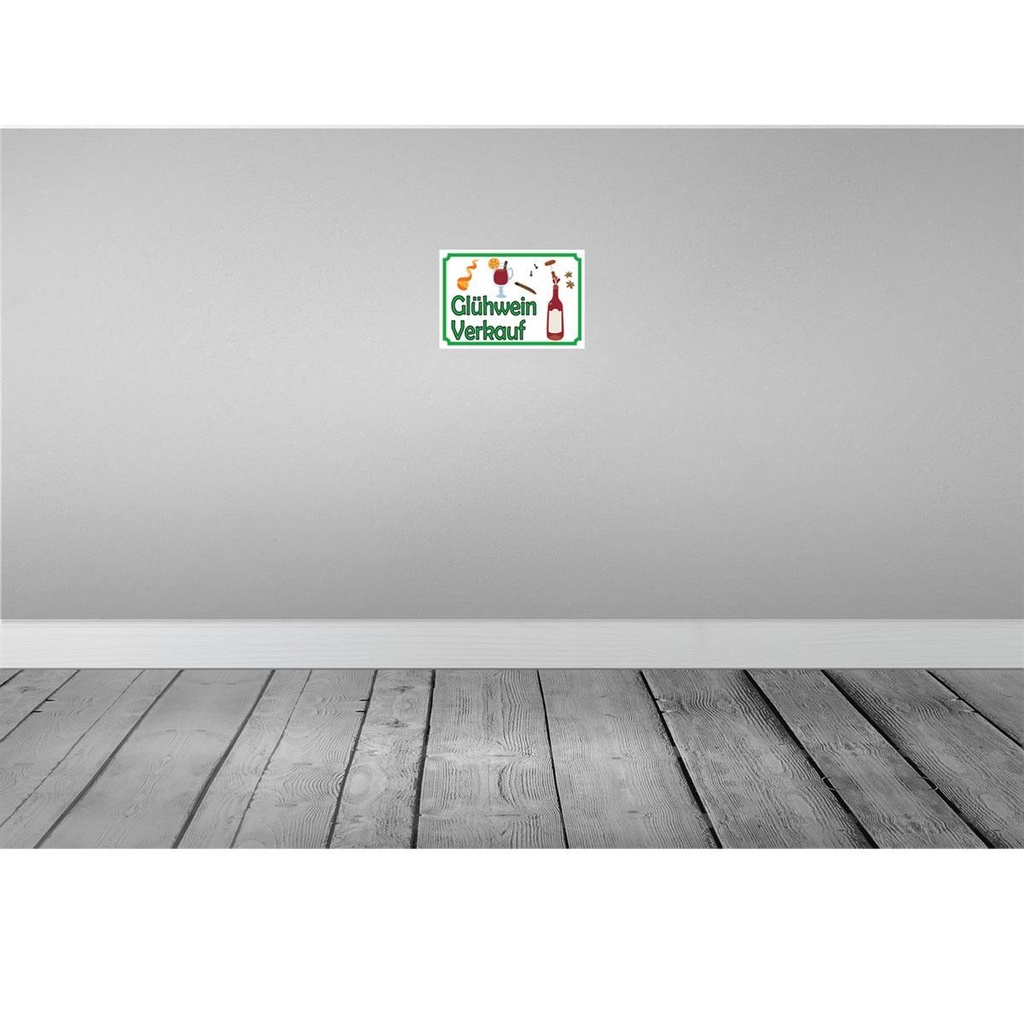 [LA-114970-2030] Blechschild 20x30 cm Glühwein Verkauf Essen Trinken Bild 2