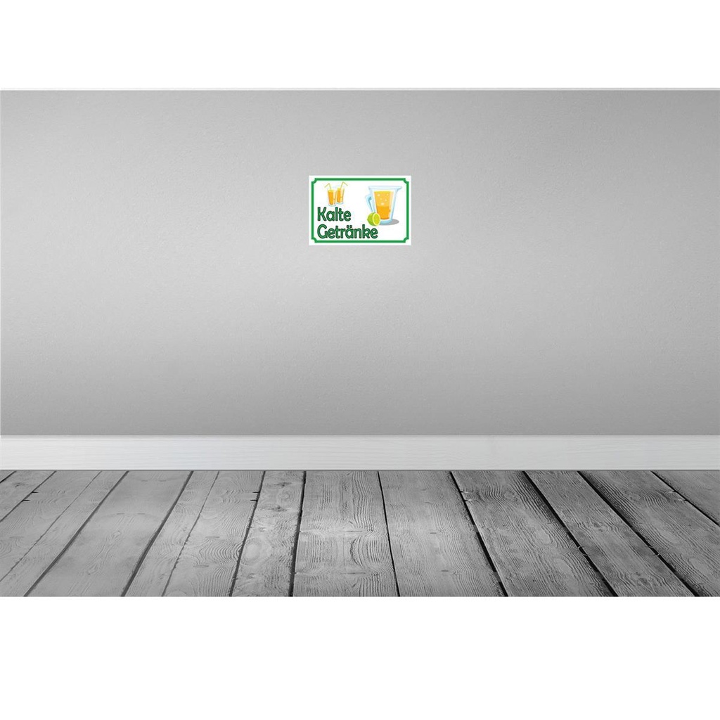 [LA-114971-2030] Blechschild 20x30 cm kalte Getränke Verkauf Essen Trinken Bild 2