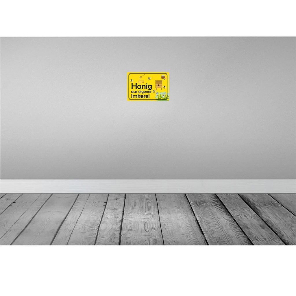 [LA-114974-H] Holzschild 20x30 cm Honig aus eigener Imkerei Hofladen Marktstand Laden Bild 2