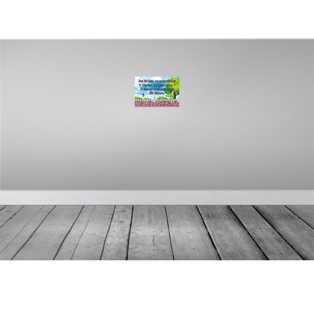 [LA-114987-2030] Blechschild 20x30 cm kein Garten 5 Sterne Oase Geschenk Bild 2
