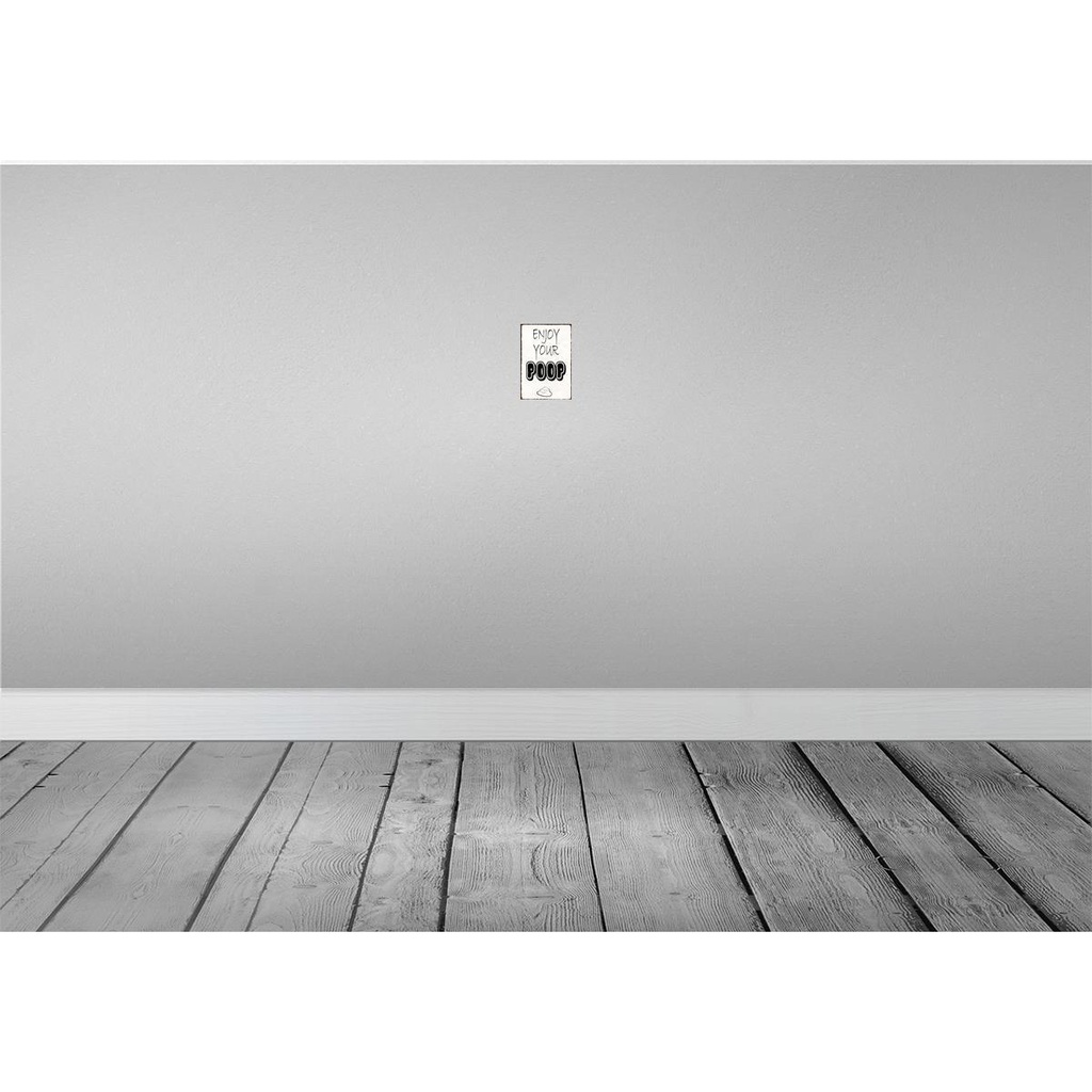 [LA-114992-1812] Blechschild 18x12 cm enjoy your poop Badezimmer Dekoration Bild 2