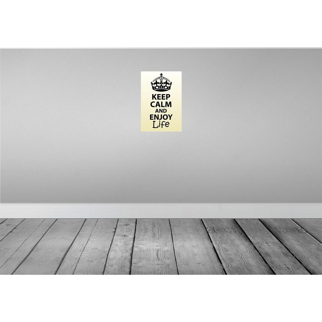 [LA-114999-2030] Blechschild 30x20 cm Keep Calm and enjoy life Yoga Bild 2