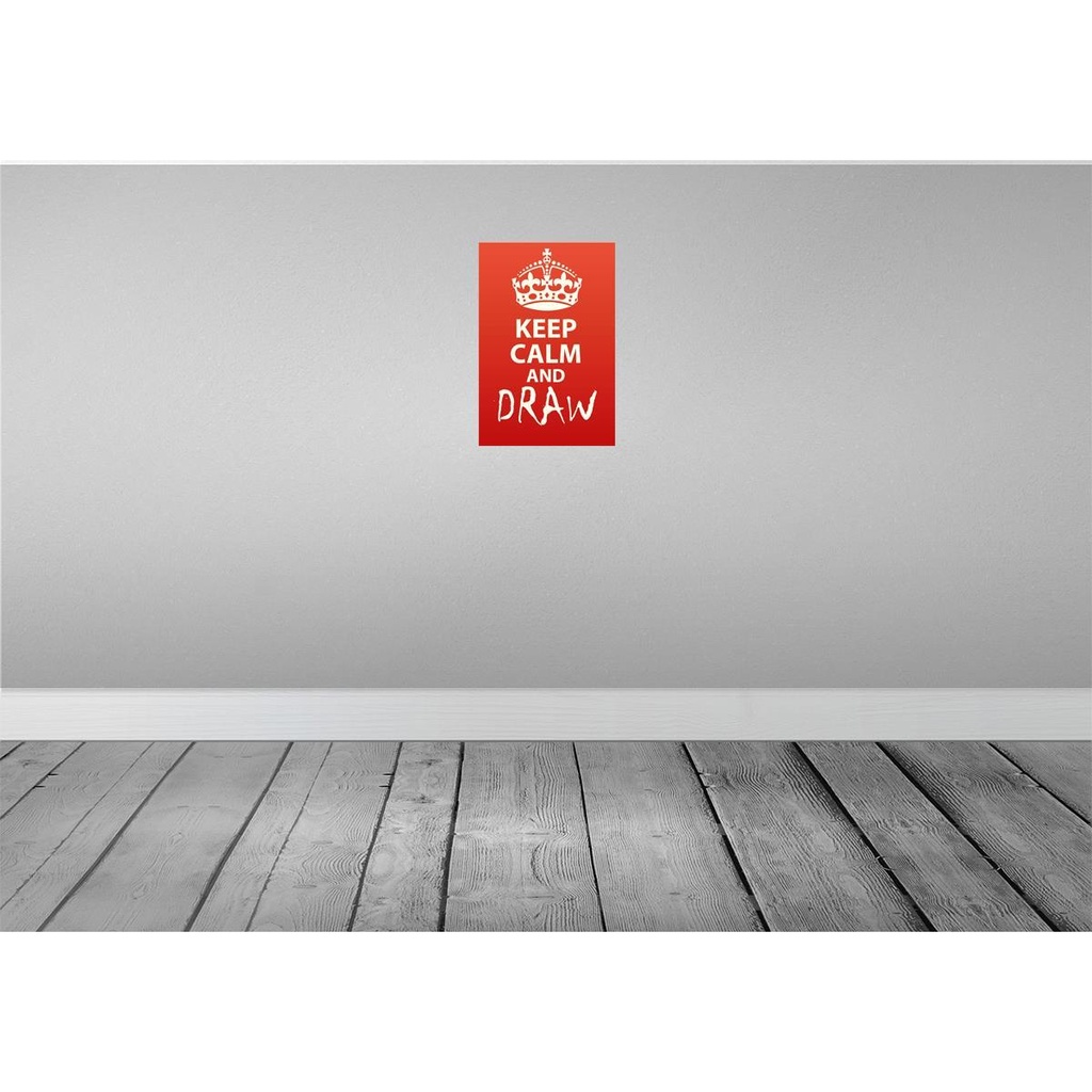 [LA-115001-H] Holzschild 30x20 cm Keep Calm and draw Bild 2