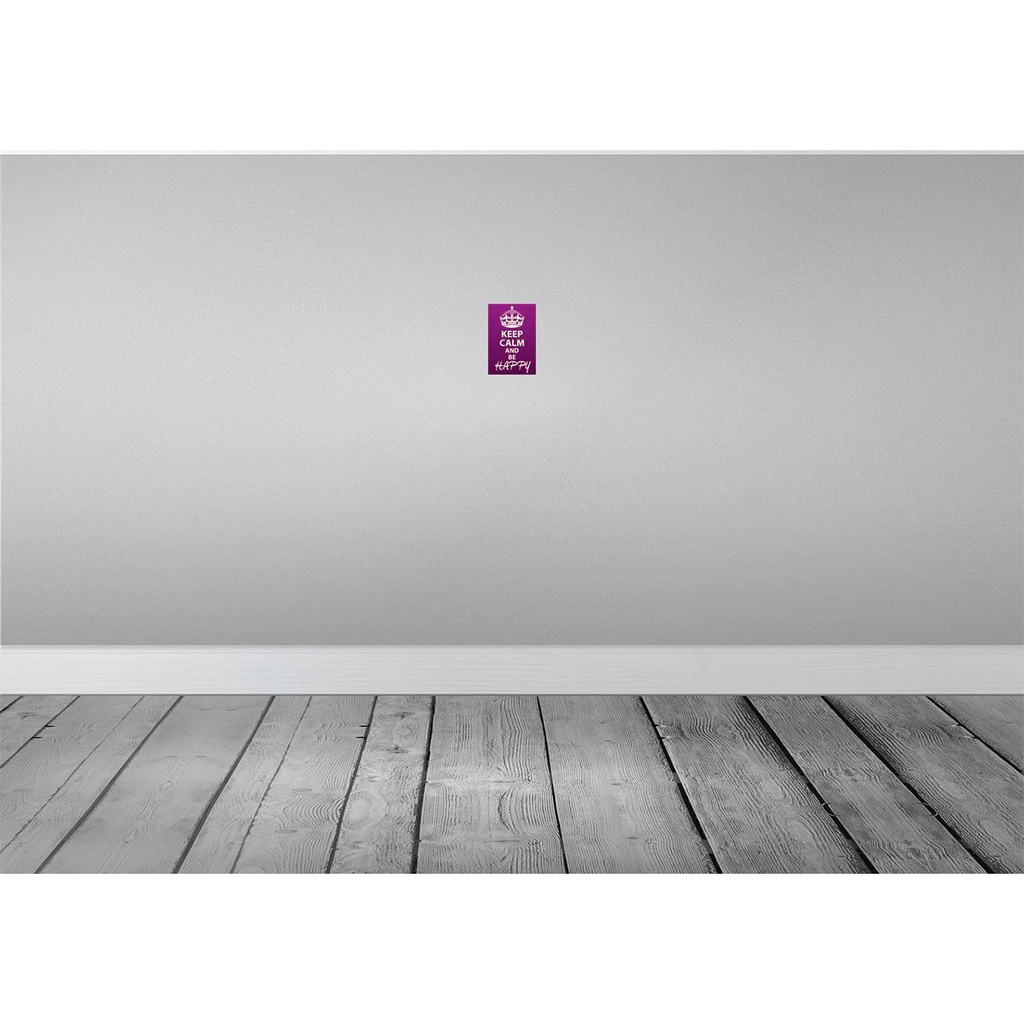 [LA-115008-1812] Blechschild 18x12 cm Keep Calm and be happy Yoga Bild 2