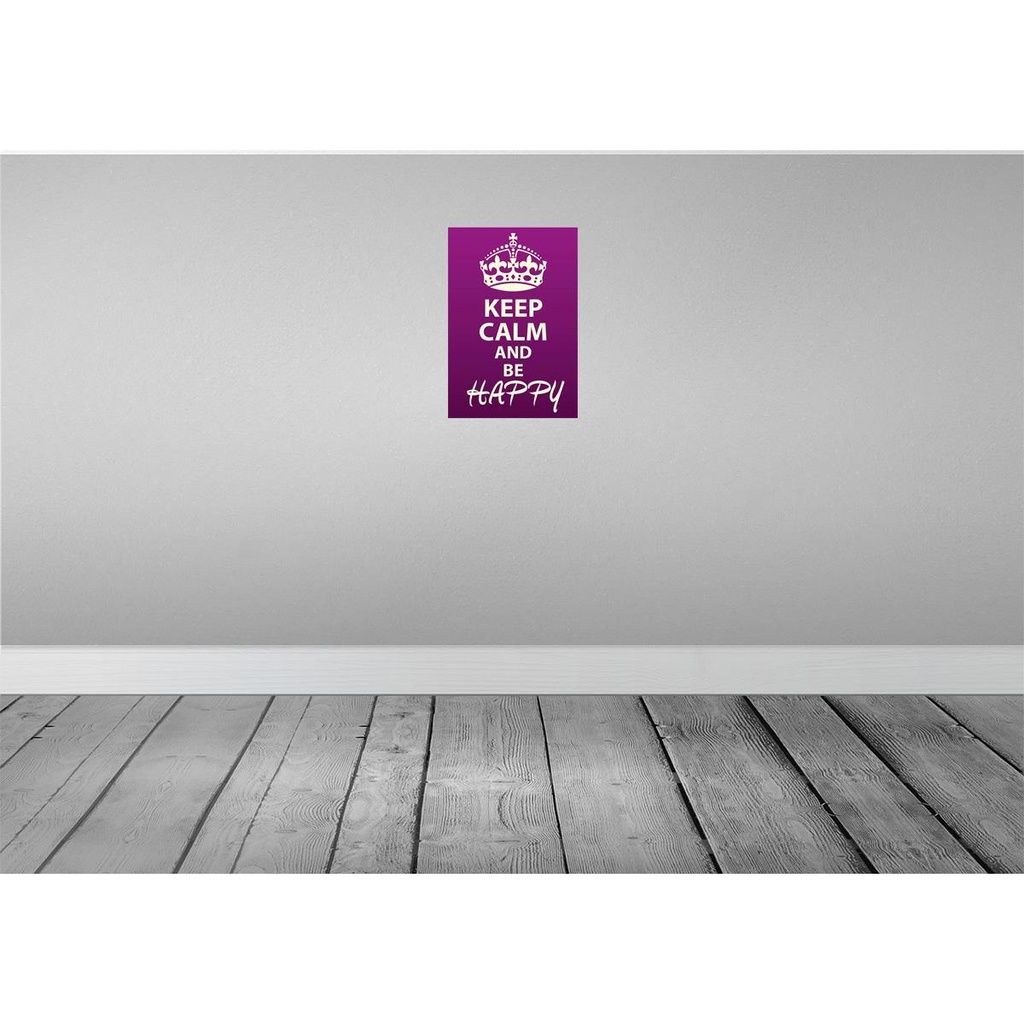 [LA-115008-2030] Blechschild 30x20 cm Keep Calm and be happy Yoga Bild 2