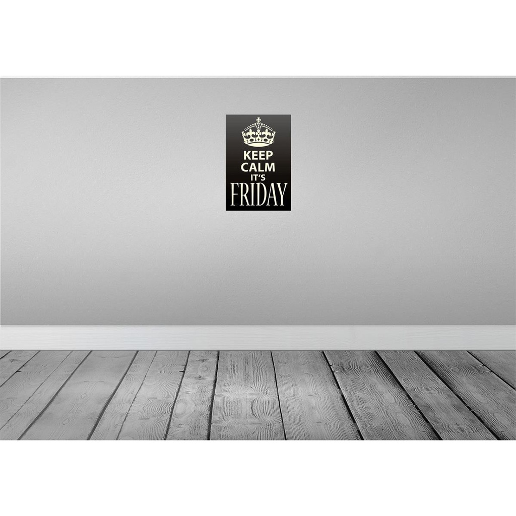 [LA-115009-2030] Blechschild 30x20 cm Keep Calm it`s Friday Yoga Bild 2