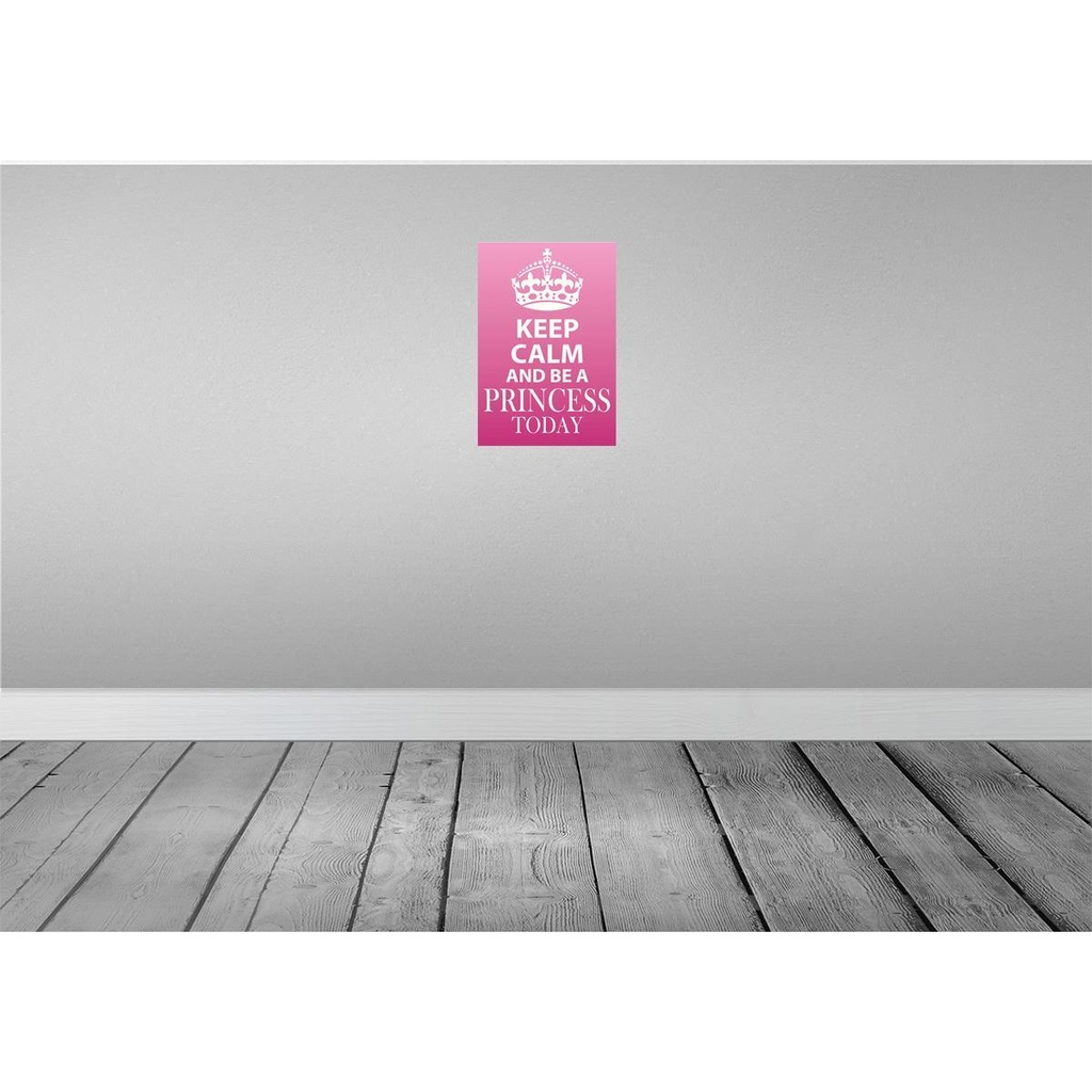 [LA-115013-2030] Blechschild 30x20 cm Keep Calm and be a Princess Yoga Bild 2