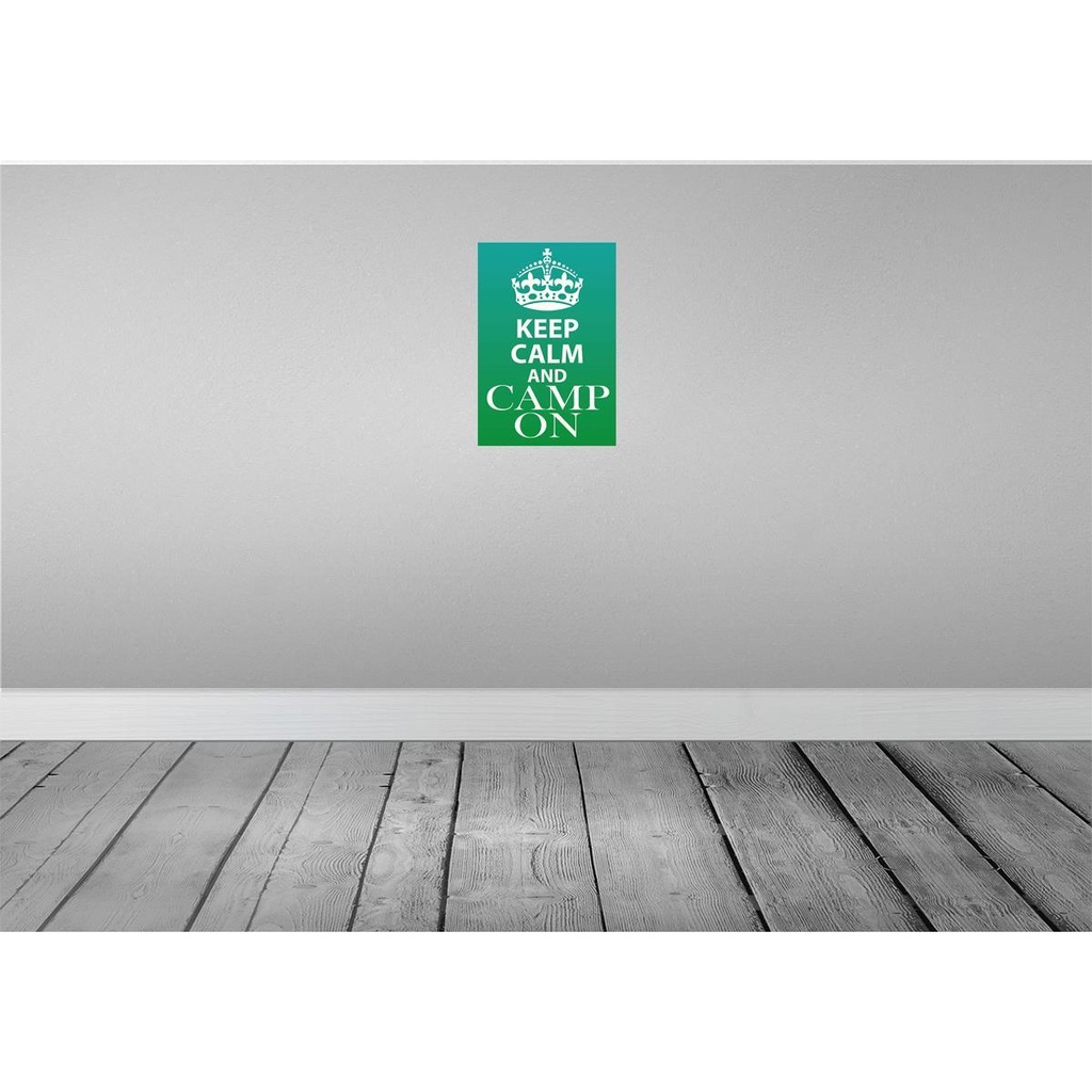 [LA-115021-H] Holzschild 30x20 cm Keep Calm and camp on Camping Bild 2