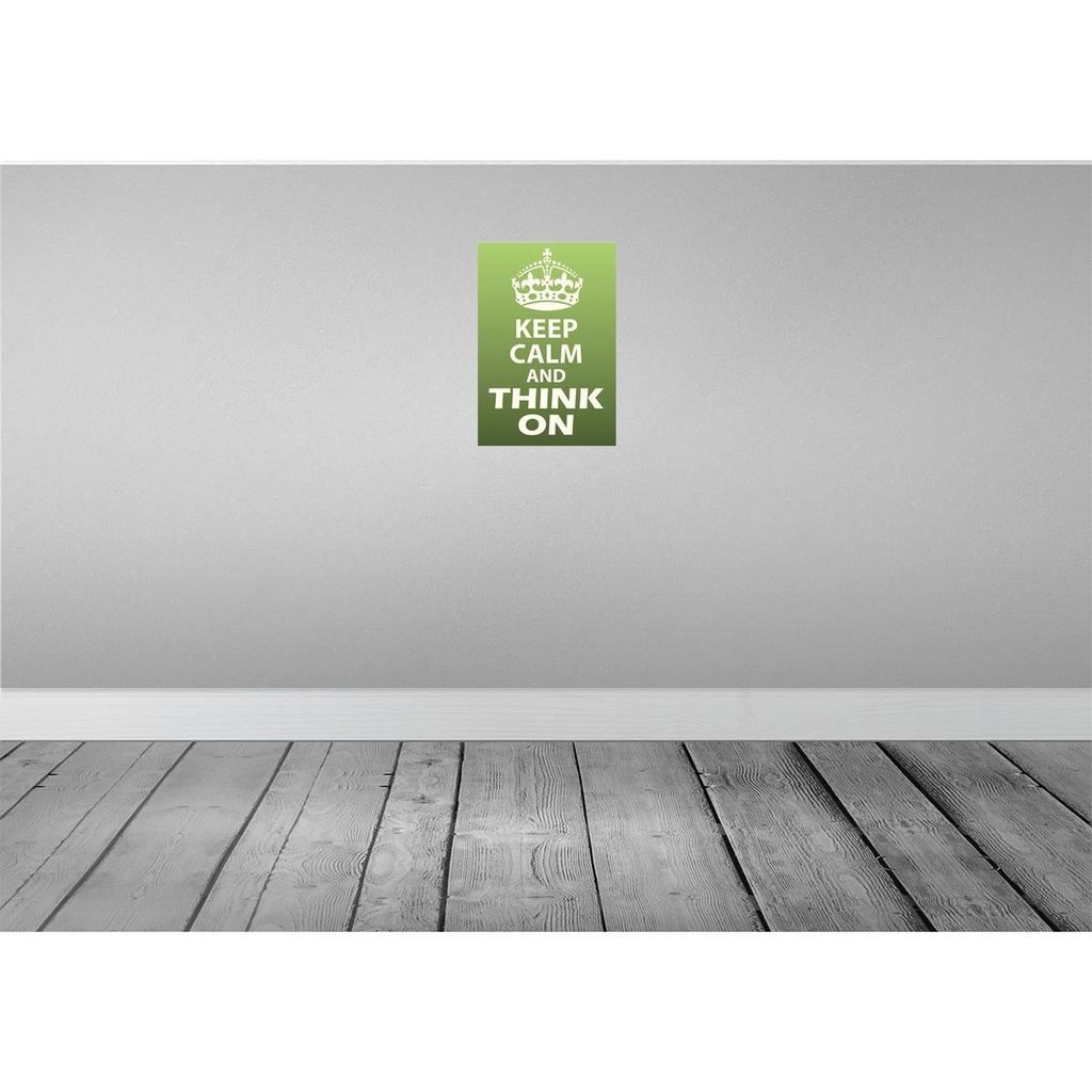 [LA-115025-2030] Blechschild 30x20 cm Keep Calm and think on Yoga Bild 2
