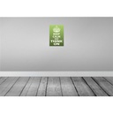 [LA-115025-2030] Blechschild 30x20 cm Keep Calm and think on Yoga Bild 2