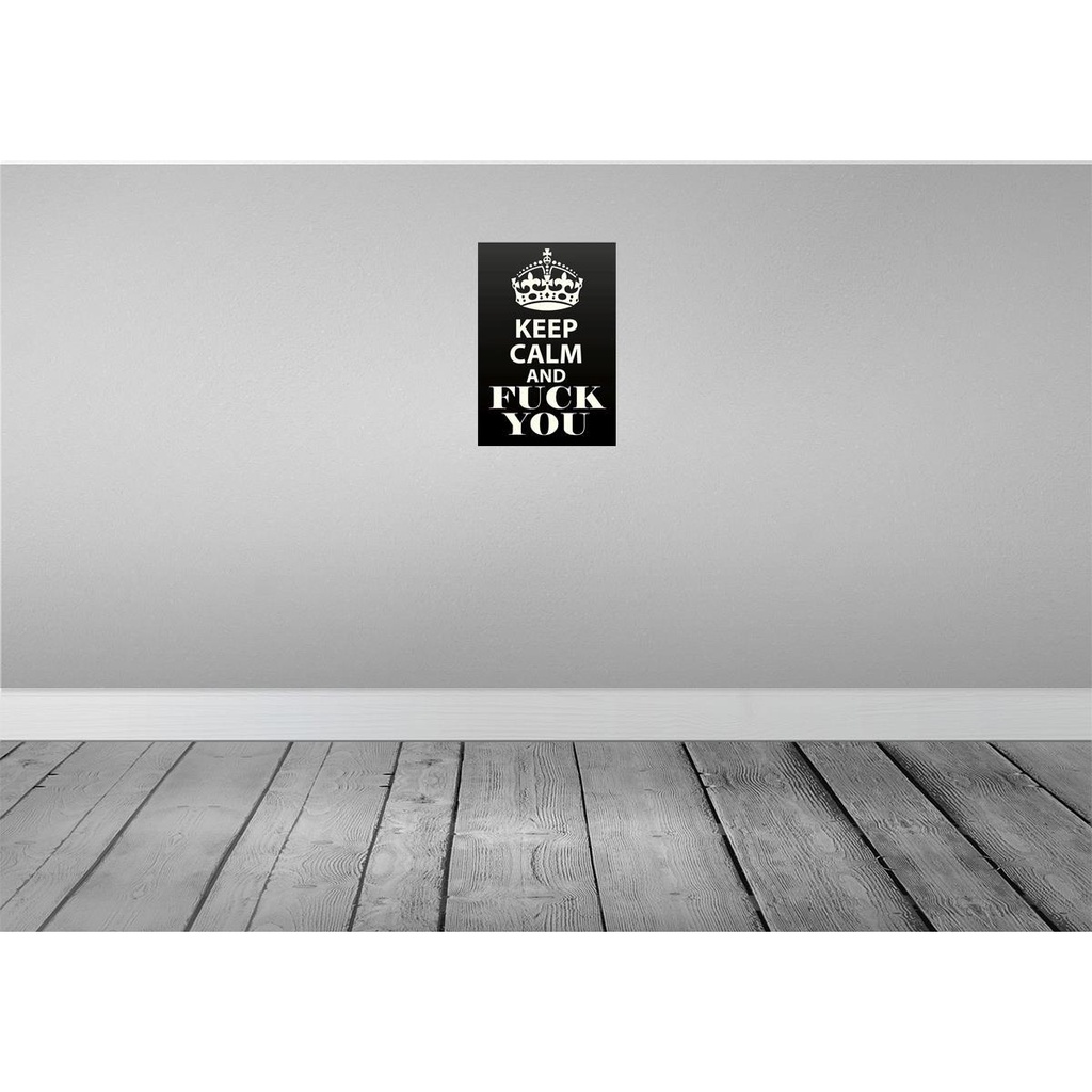 [LA-115026-H] Holzschild 30x20 cm Keep Calm and fuck you Bild 2