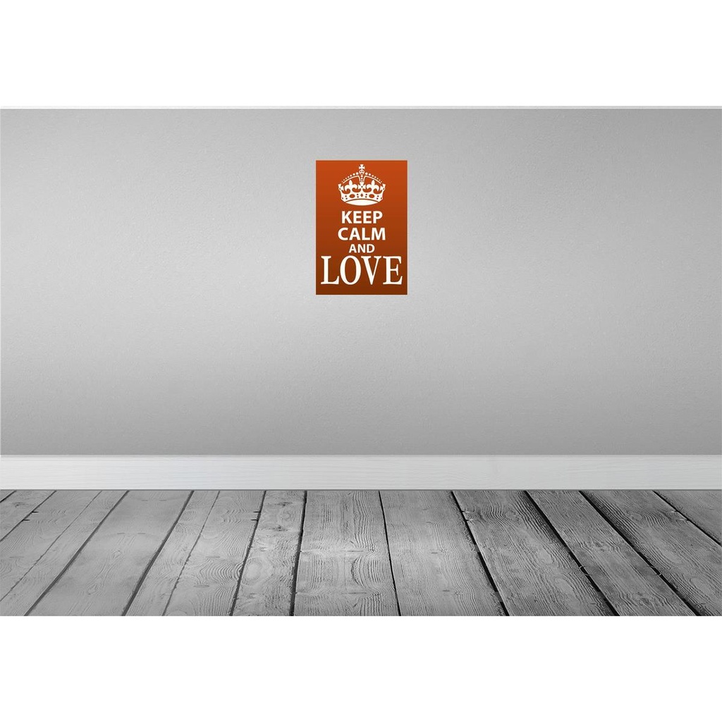 [LA-115031-2030] Blechschild 30x20 cm Keep Calm and Love Yoga Bild 2