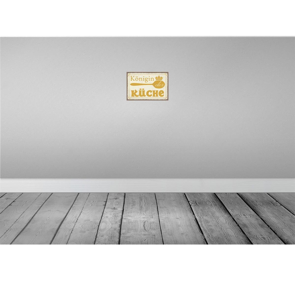 [LA-115043-H] Holzschild 20x30 cm Königin der Küche Krone Kochen Bild 2
