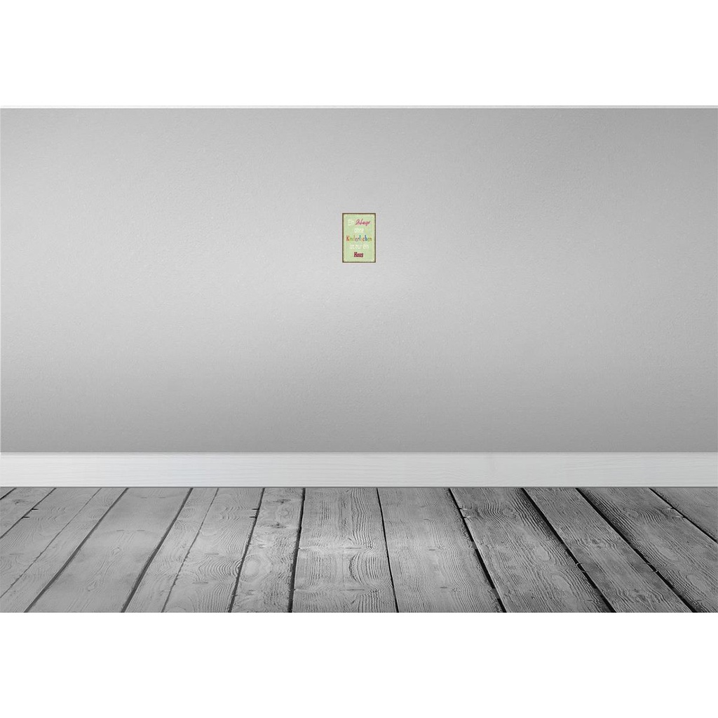 [LA-115049-1812] Blechschild 18x12 cm Zuhause ohne Kinderlachen nur Geschenk Spruch Zitat Bild 2