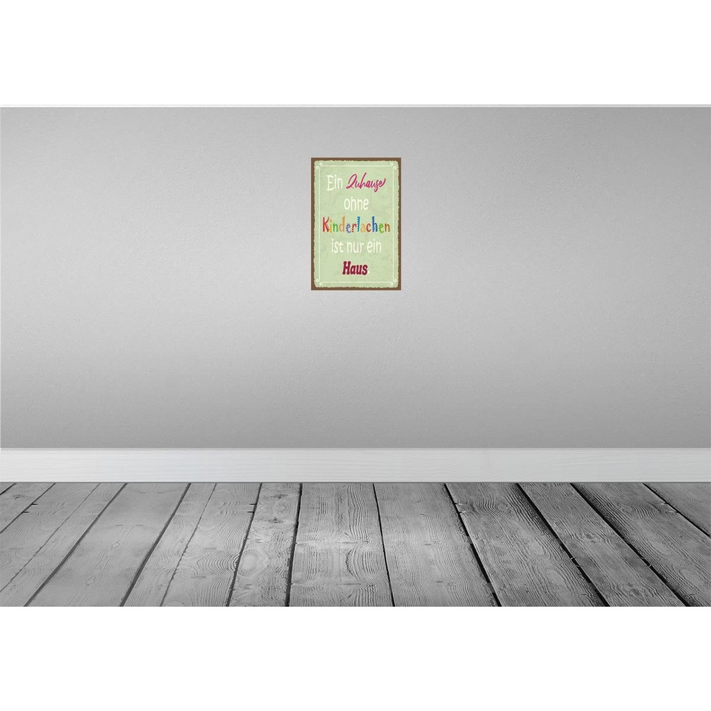 [LA-115049-H] Holzschild 30x20 cm Zuhause ohne Kinderlachen nur Geschenk Bild 2