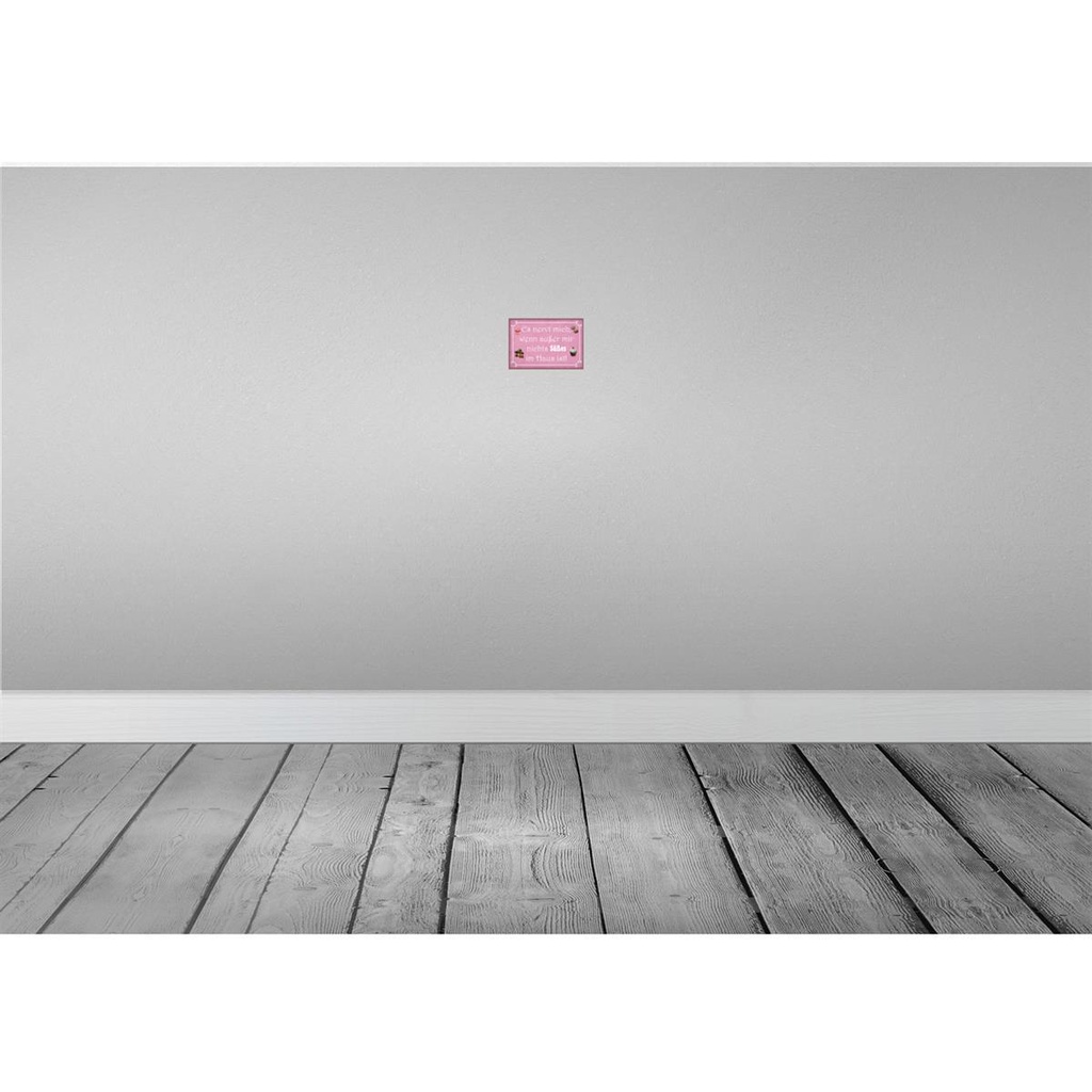 [LA-115068-1812] Blechschild 12x18 cm nervt wenn nichts süßes im Haus Spruch Zitat Bild 2
