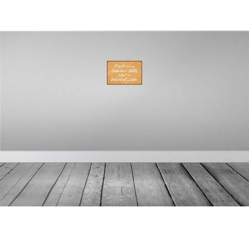 [LA-115069-H] Holzschild 20x30 cm Engel sind Gedanken Gottes Spruch Zitat Bild 2