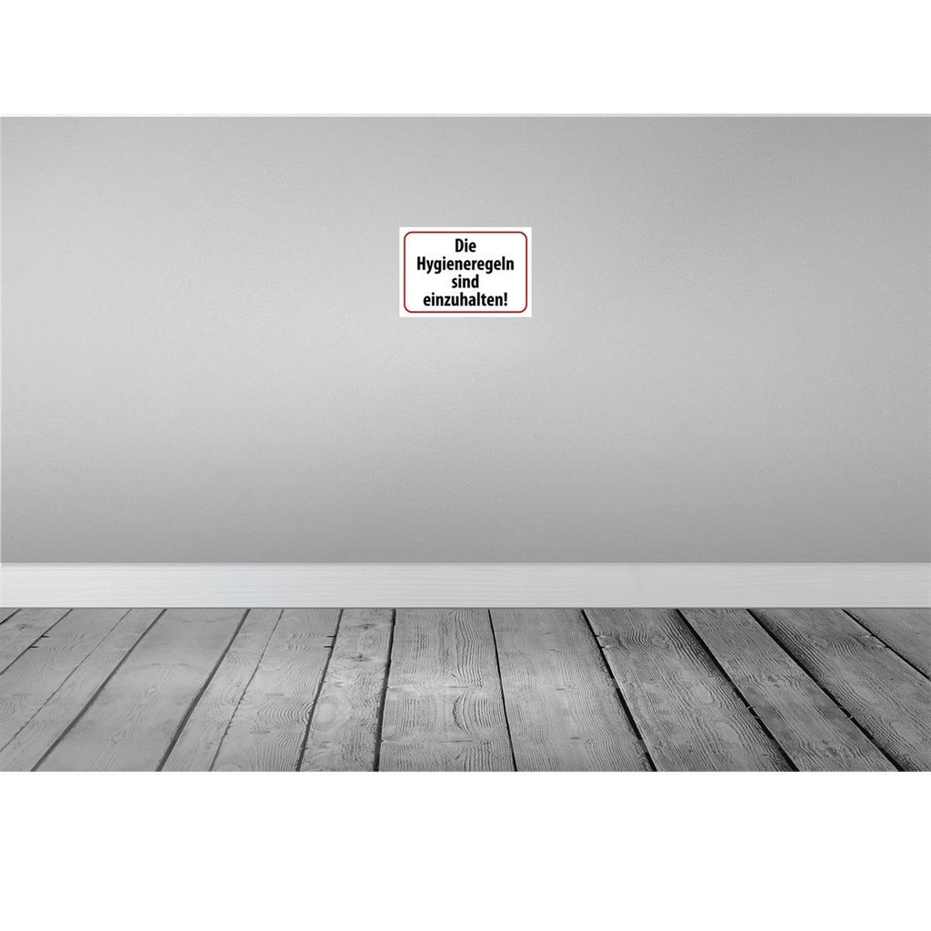 [LA-115109-2030] Blechschild 20x30 cm Hygieneregeln sind einzuhalten Warnschild Hinweisschild Sicherheit Vorsicht Bild 2
