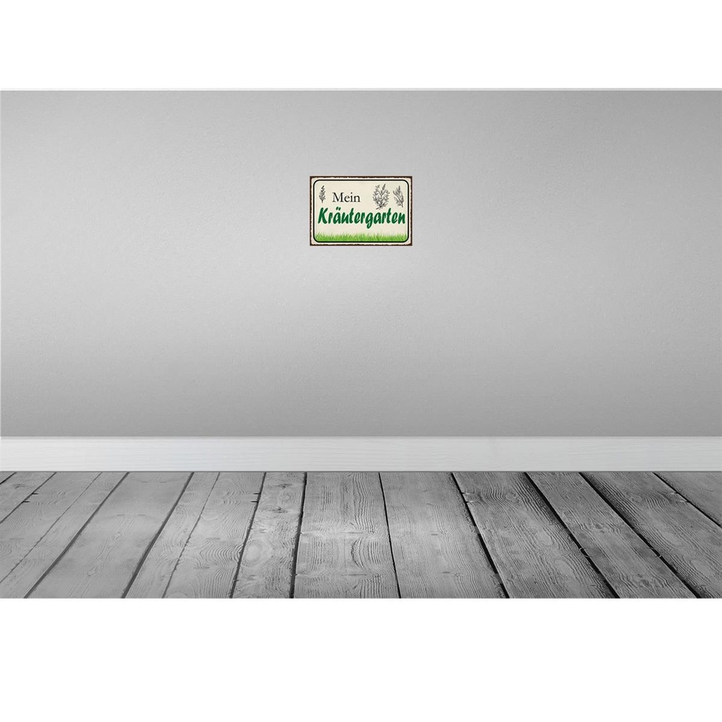 [LA-115118-2030] Blechschild 20x30 cm mein Kräutergarten Garten Geschenk Bild 2