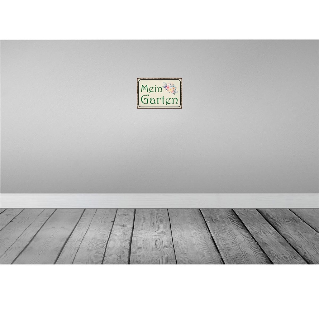 [LA-115120-2030] Blechschild 20x30 cm mein Garten Geschenk Bild 2