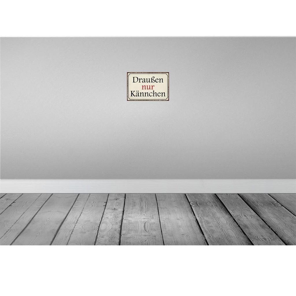 [LA-115121-H] Holzschild 20x30 cm draußen nur Kännchen Cafe Essen Trinken Bild 2