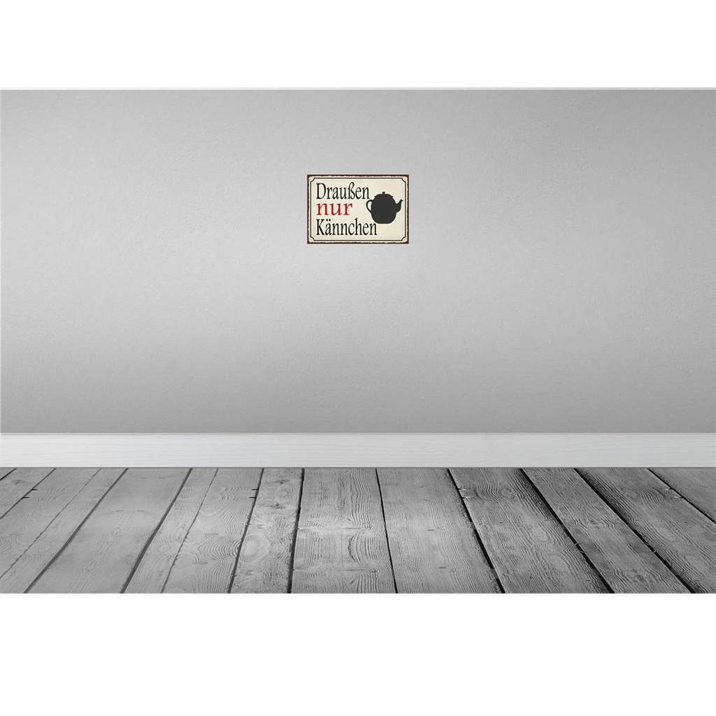 [LA-115122-H] Holzschild 20x30 cm draußen nur Kännchen Kaffee Essen Trinken Bild 2