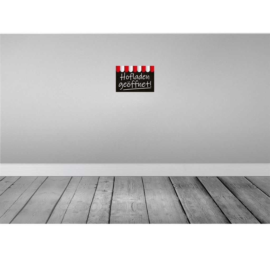 [LA-115123-H] Holzschild 20x30 cm Hofladen geöffnet Verkauf Marktstand Laden Bild 2