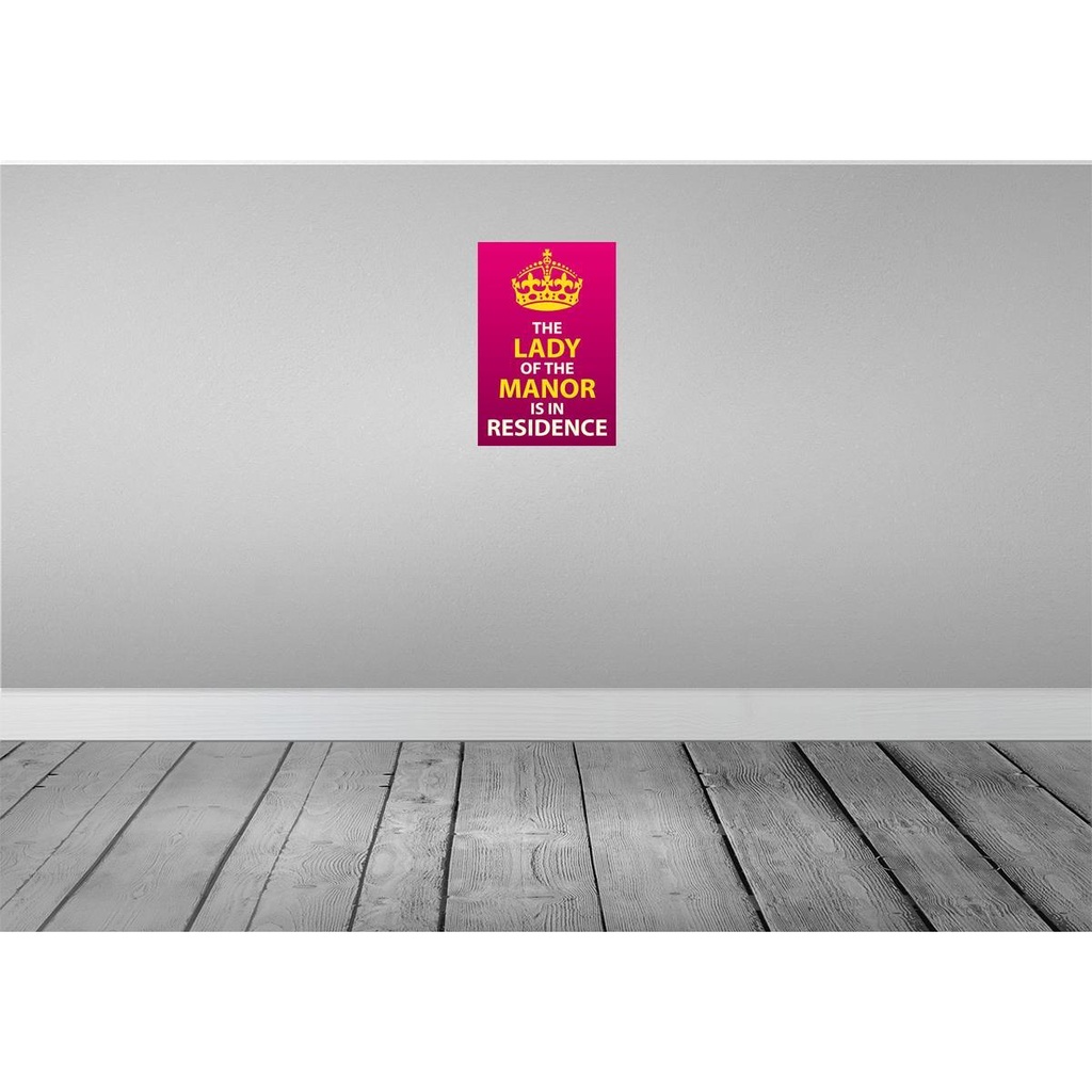 [LA-115141-2030] Blechschild 30x20 cm Lady of the Manor in residence Dekoration Bild 2