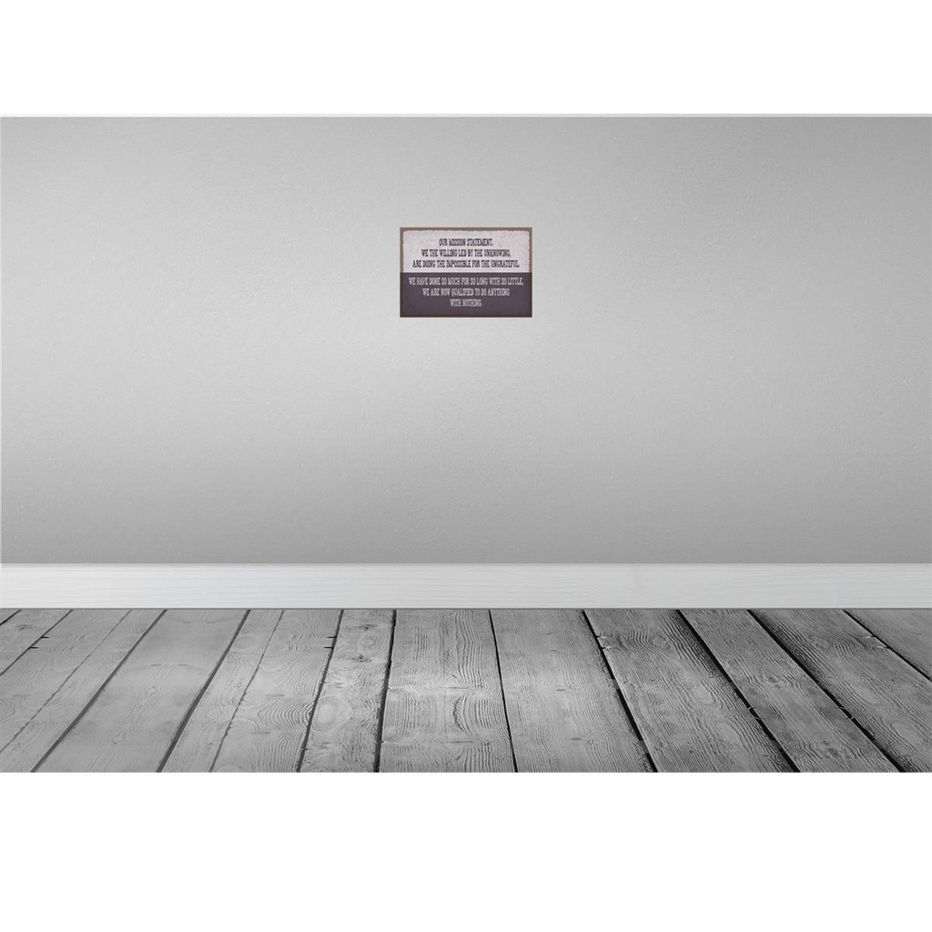 [LA-115149-H] Holzschild 20x30 cm our mission statement we the Dekoration Bild 2