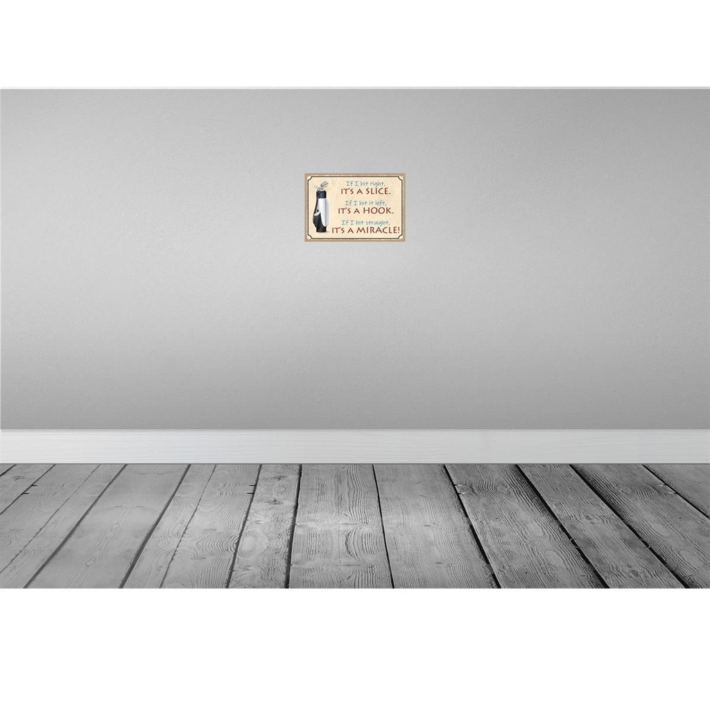 [LA-115154-2030] Blechschild 20x30 cm Golf hit right it`s a slice left Sport Hobby Bild 2