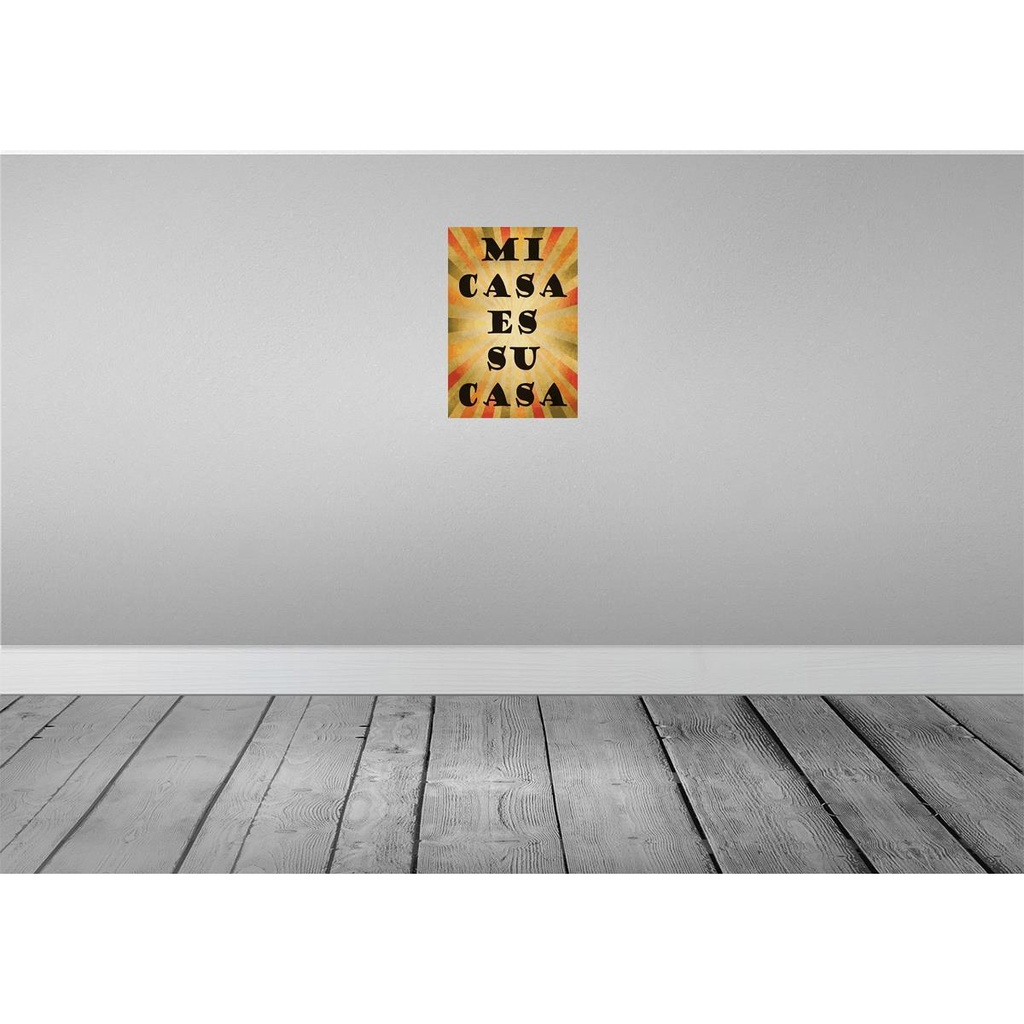 [LA-115158-H] Holzschild 30x20 cm mi cas es su casa mein Haus euer Spruch Zitat Bild 2