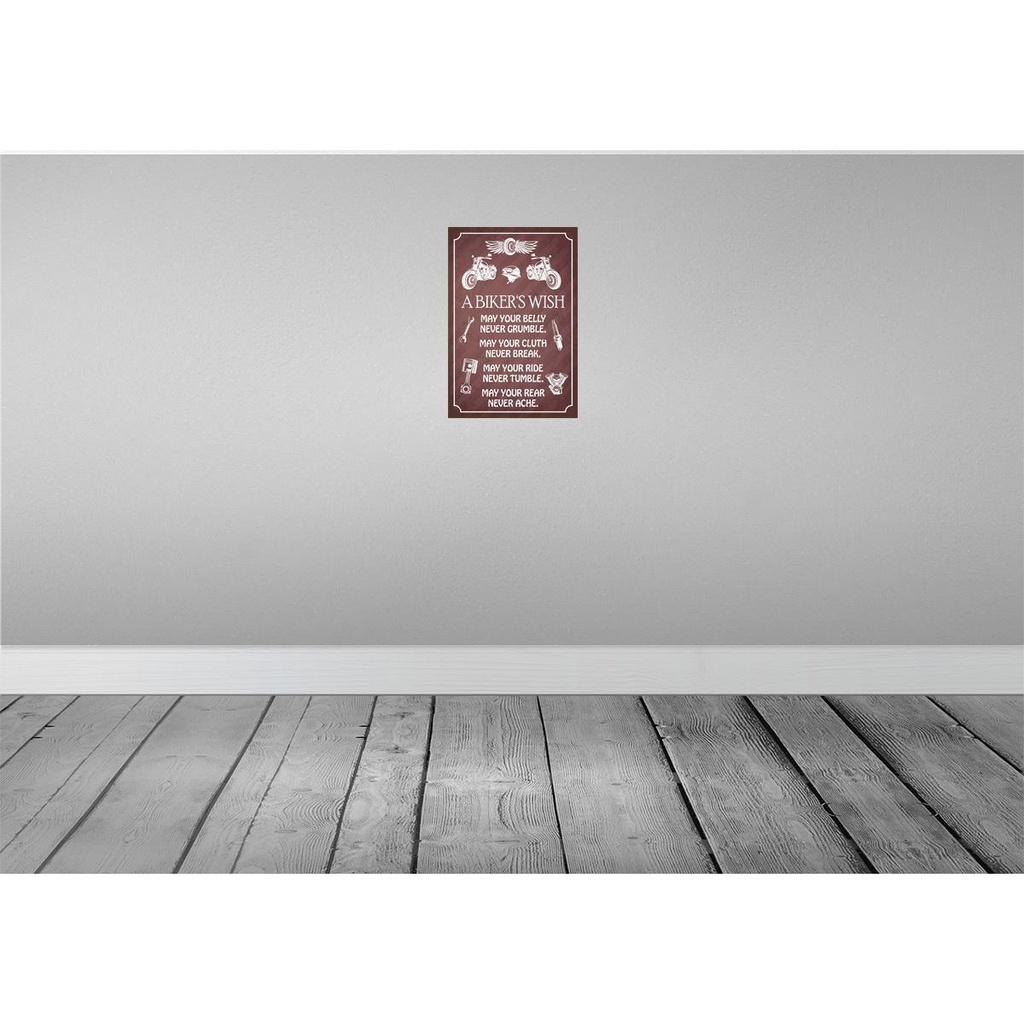 [LA-115160-H] Holzschild 30x20 cm biker`s Wish never crumble break Bild 2