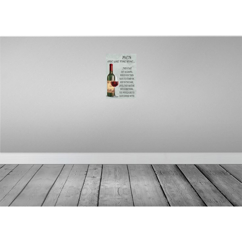 [LA-115161-H] Holzschild 30x20 cm Men are like fine wine Männer Frauen Bild 2