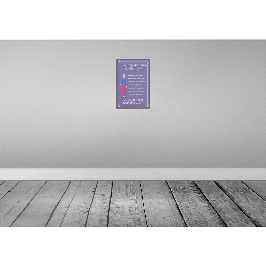 [LA-115163-2030] Blechschild 30x20 cm why Grandma is the best Oma Opa Bild 2