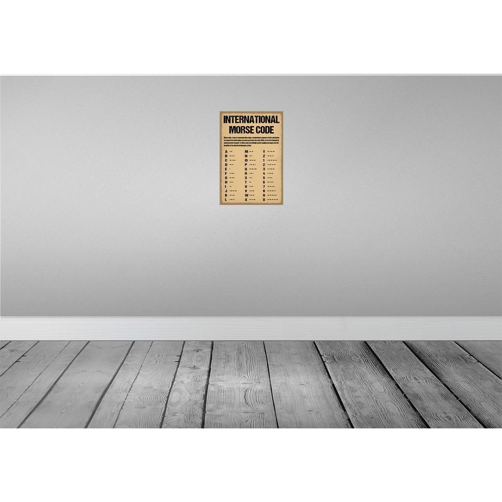 [LA-115167-H] Holzschild 30x20 cm international Morse code Dekoration Bild 2
