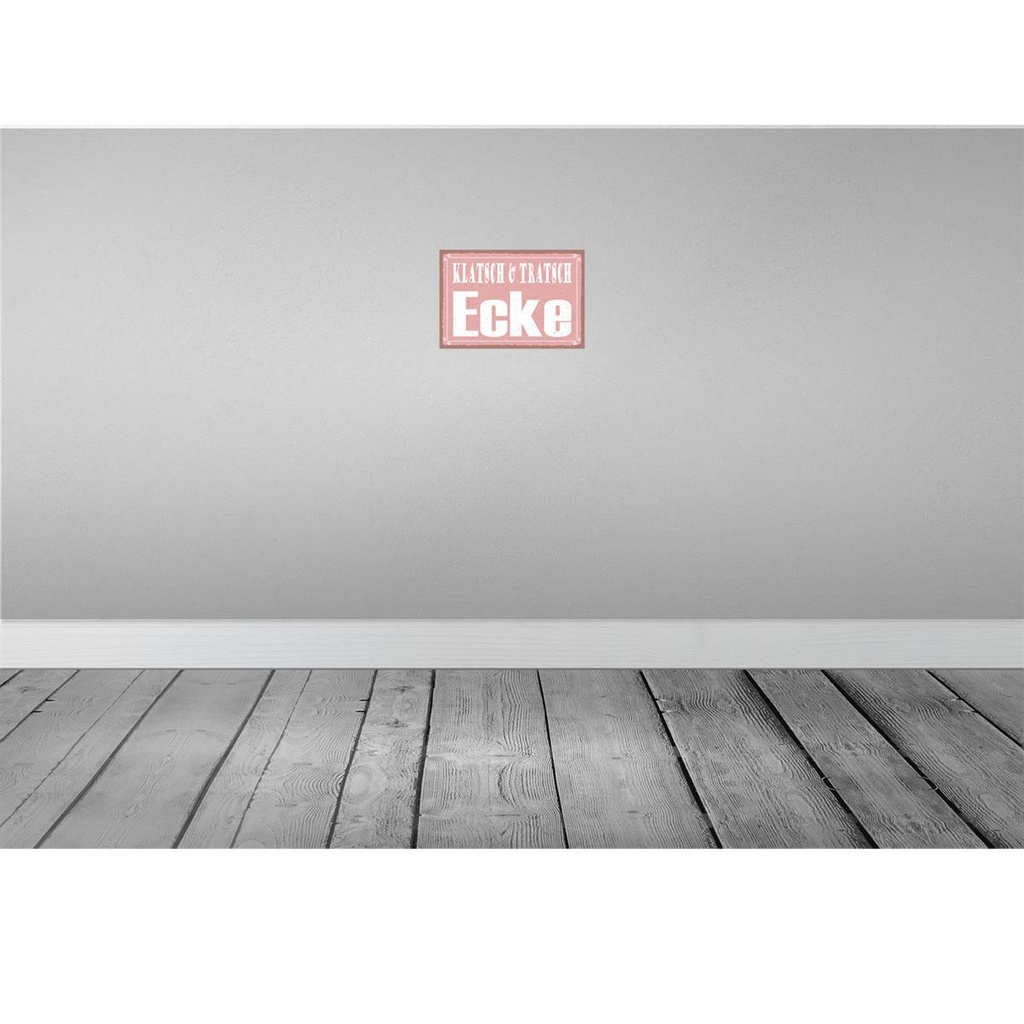 [LA-115171-2030] Blechschild 20x30 cm Klatsch & Tratsch Ecke Dekoration Spruch Zitat Bild 2