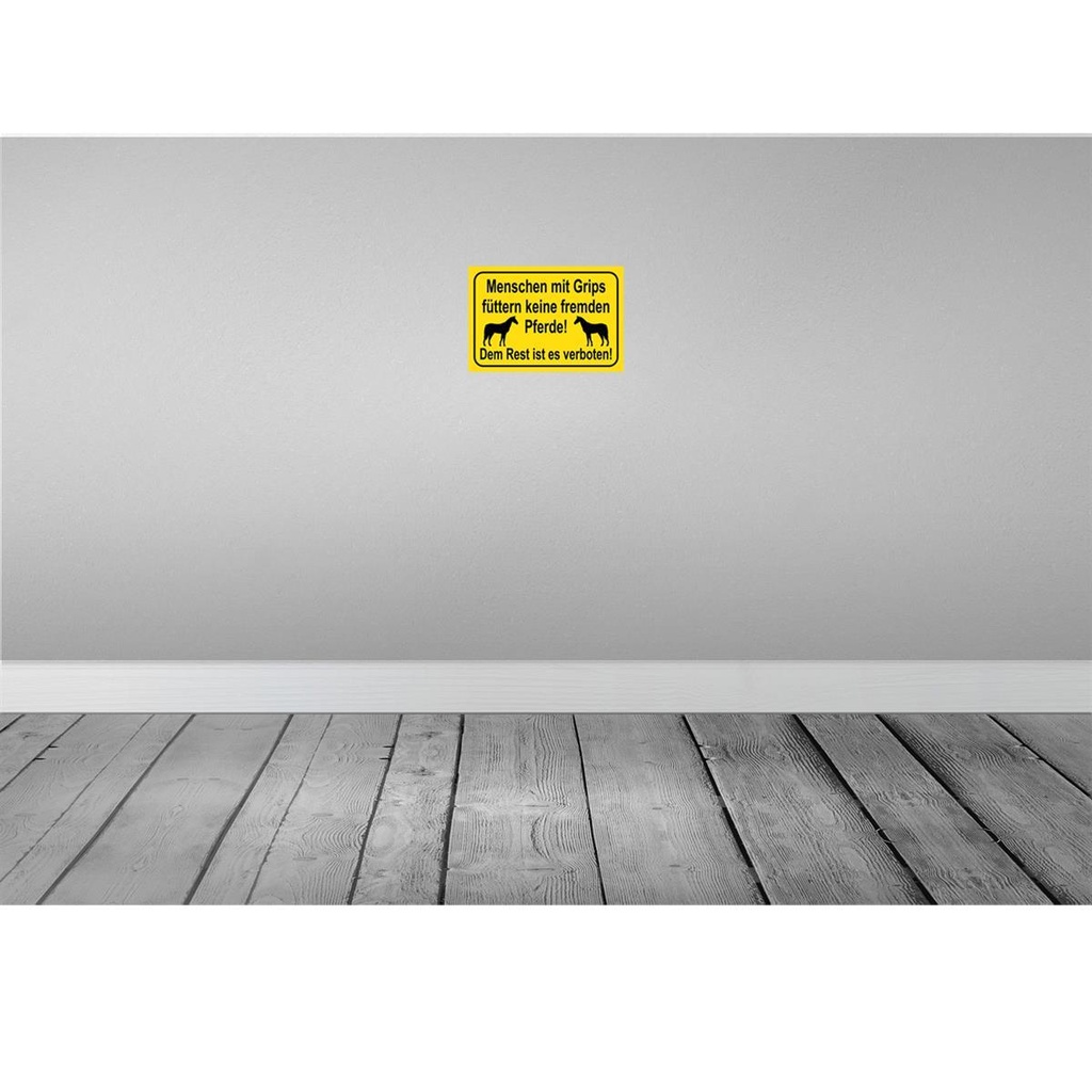 [LA-115210-2030] Blechschild 20x30 cm keine fremden Pferde füttern Warnschild Hinweisschild Sicherheit Vorsicht Bild 2