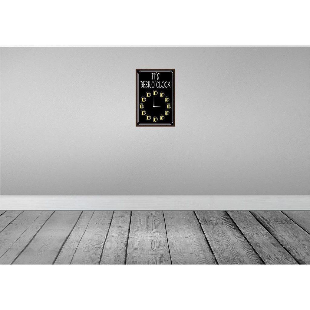 [LA-115225-2030] Blechschild 30x20 cm it´s Beer o´clock Bier Alkohol Essen Trinken Bar Club Bild 2