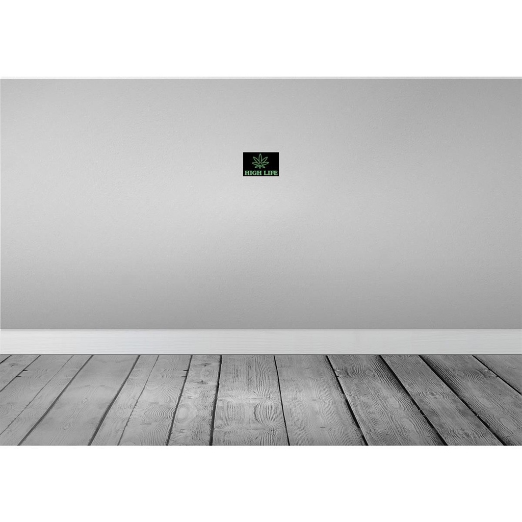 [LA-115226-1812-H] Holzschild 12x18 cm High Life Cannabis Bild 2