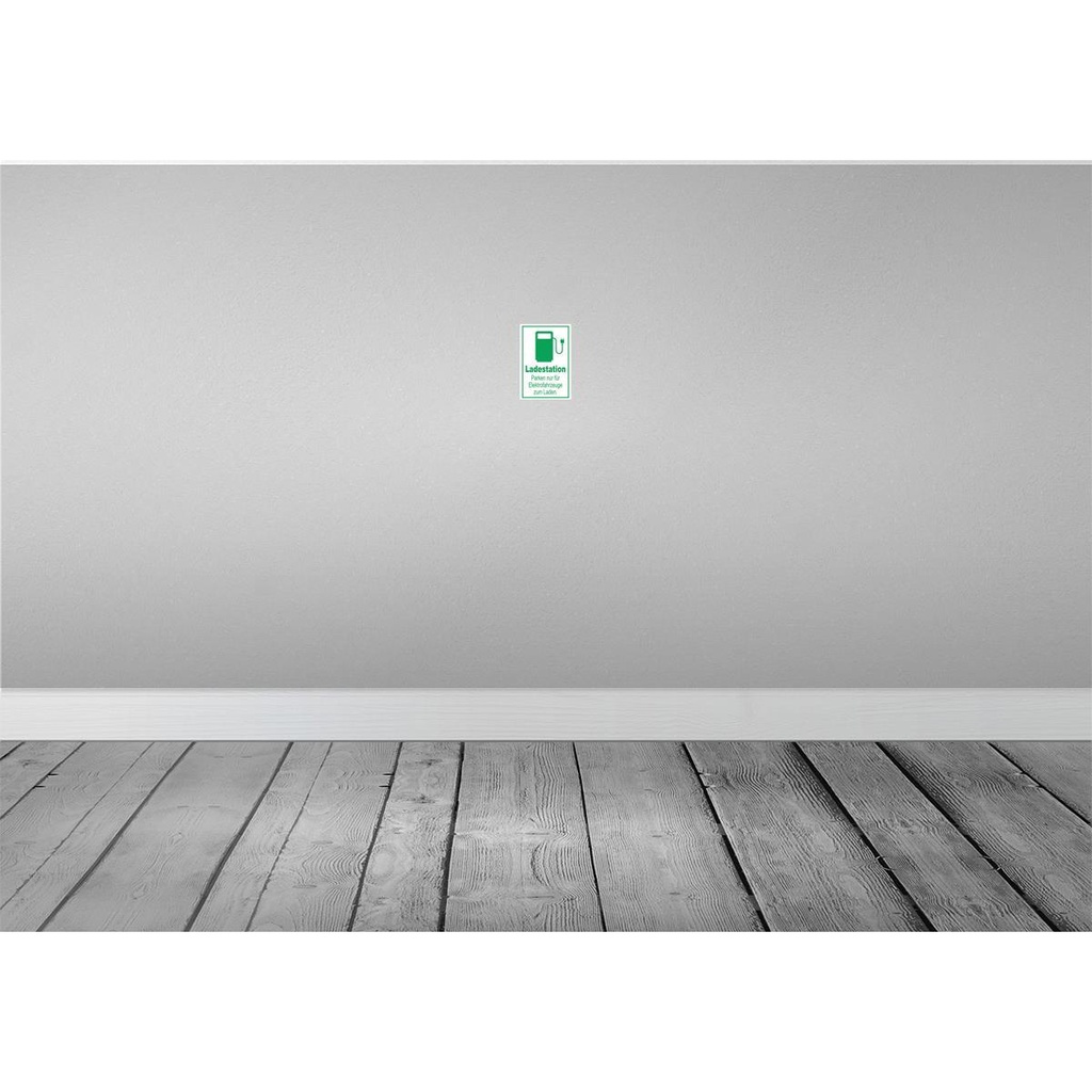 [LA-115234-1812-H] Holzschild 18x12 cm Ladestation nur Elektrofahrzeuge Warnschild Hinweisschild Bild 2