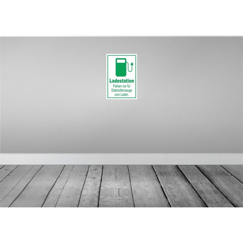 [LA-115234-H] Holzschild 30x20 cm Ladestation nur Elektrofahrzeuge Warnschild Hinweisschild Bild 2